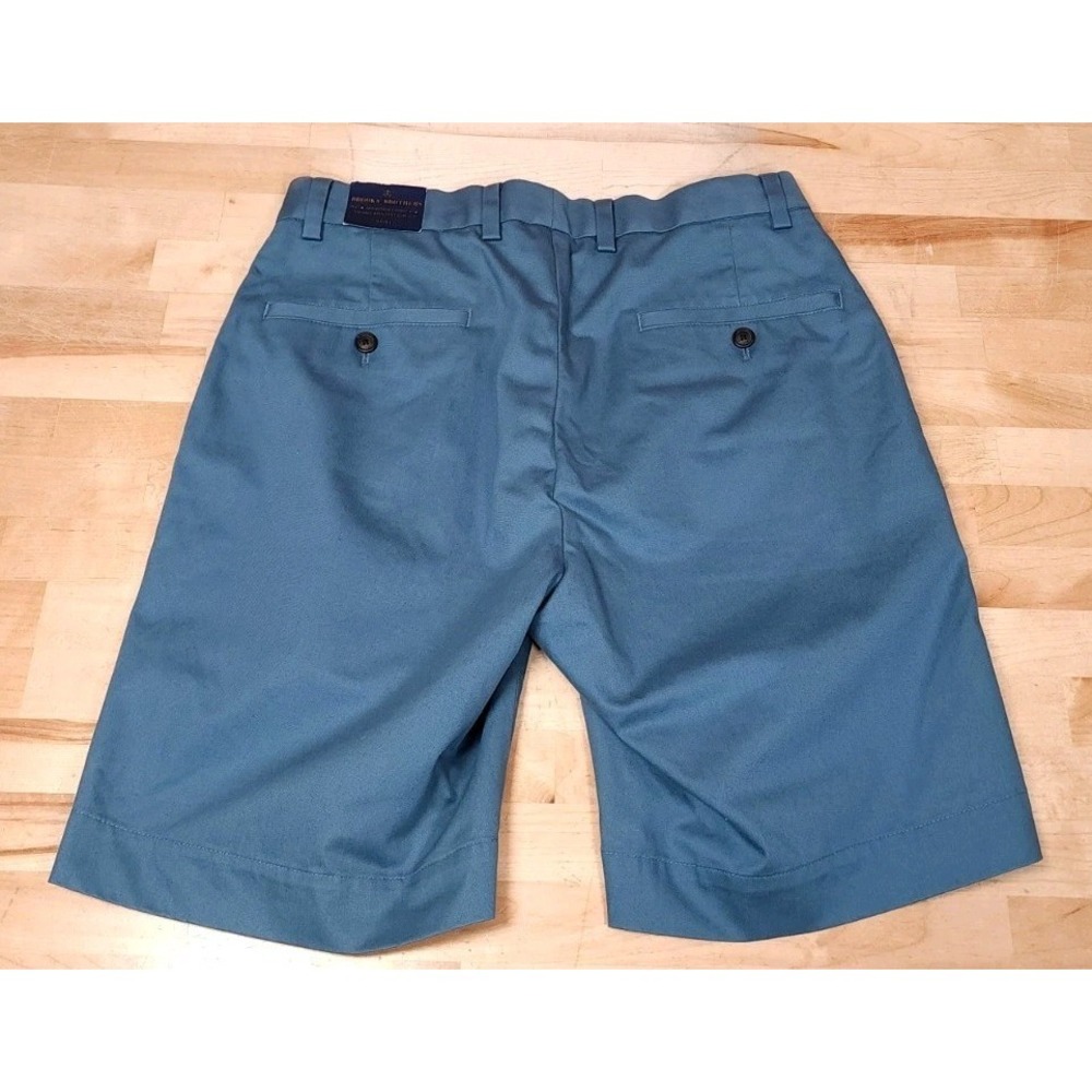 Brooks Brothers Shorts Mens 30 Blue Advantage Chino Wrinkle Resistant Stretch - Picture 3 of 9